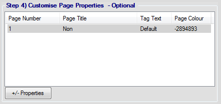 Trimble Penmap Step 4) Customise Page Properties